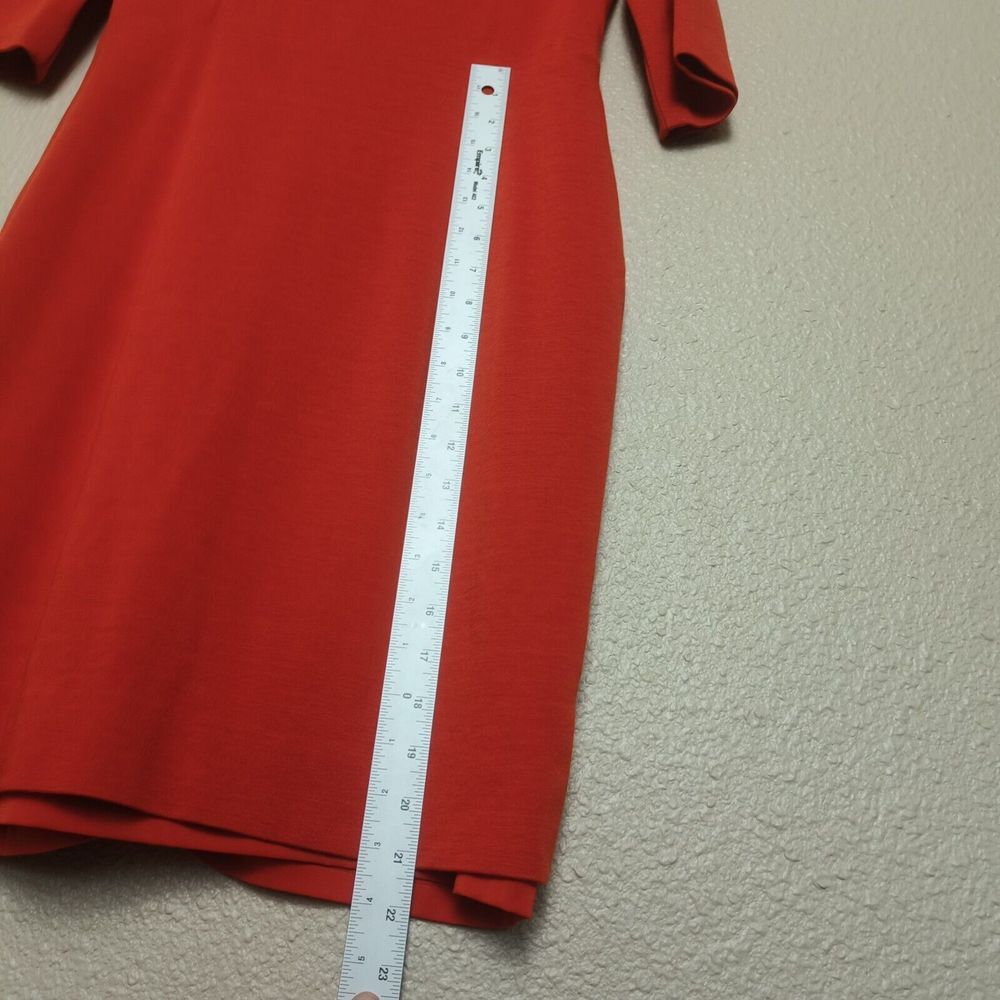Kay Unger dress size 8 women's orange color 3/4 sleeves knee length - Picture 4 of 13